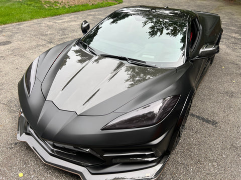 2020-2024 Corvette Concept8 Carbon Fiber Raised Center Section Hood (2 Variations) (Ships in approx. 3-4 weeks)
