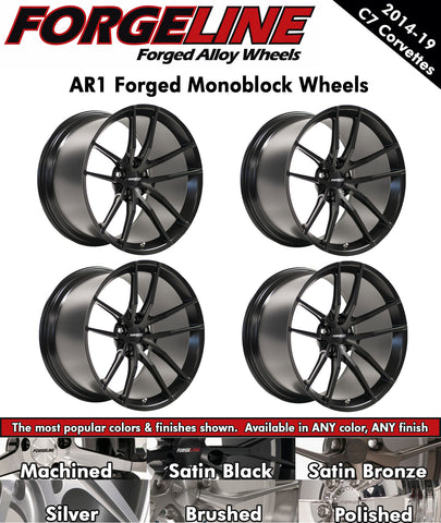 2014-19 Corvette Forgeline AR1 1-Piece Forged Monoblock Wheels (Ships in approx. 2-3 weeks)