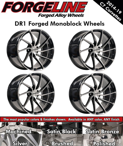 2014-19 Corvette Forgeline DR1 1-Piece Forged Monoblock Wheels (Ships in approx. 2-3 weeks)