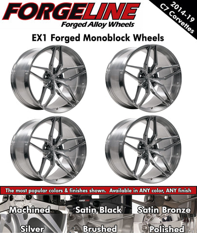 2014-19 Corvette Forgeline EX1 1-Piece Forged Monoblock Wheels (Ships in approx. 2-3 weeks)