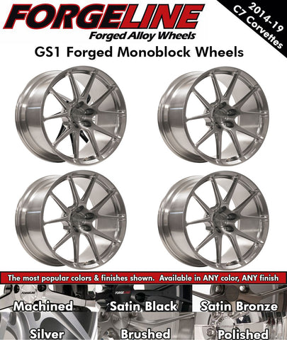 2014-19 Corvette Forgeline GS1 1-Piece Forged Monoblock Wheels (Ships in approx. 2-3 weeks)