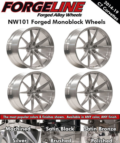 2014-19 Corvette Forgeline NW101 1-Piece Forged Monoblock Wheels (Ships in approx. 2-3 weeks)