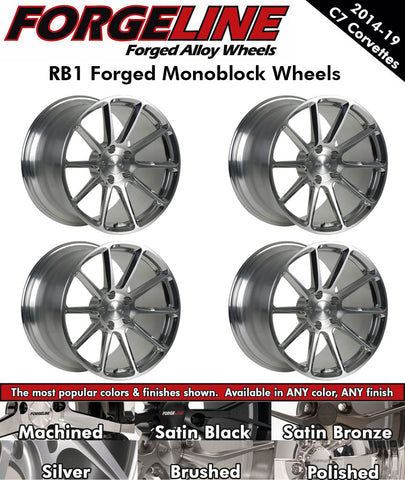 2014-19 Corvette Forgeline RB1 1-Piece Forged Monoblock Wheels (Ships in approx. 2-3 weeks)