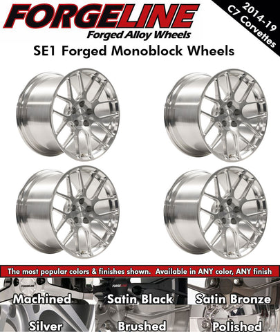 2014-19 Corvette Forgeline SE1 1-Piece Forged Monoblock Wheels (Ships in approx. 2-3 weeks)