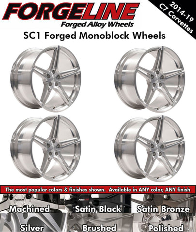 2014-19 Corvette Forgeline SC1 1-Piece Forged Monoblock Wheels (Ships in approx. 2-3 weeks)