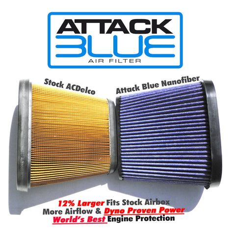 2014-19 C7 Corvette Attack Blue Dry Nanofiber Performance Air Filter (Drop ships in approx. 2-4 weeks)